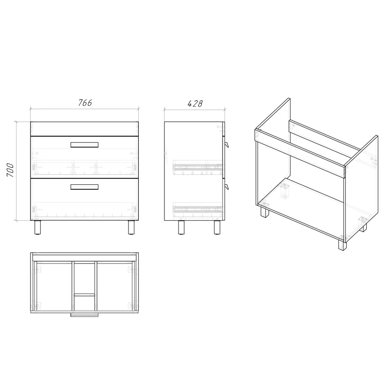 Тумба GROSSMAN напольная 