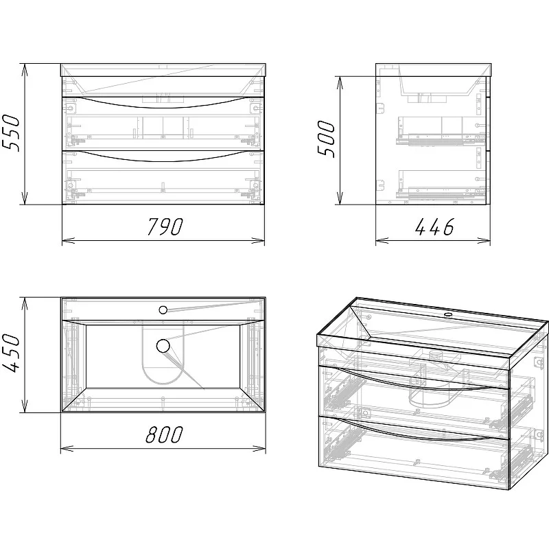 Тумба GROSSMAN подвесная 
