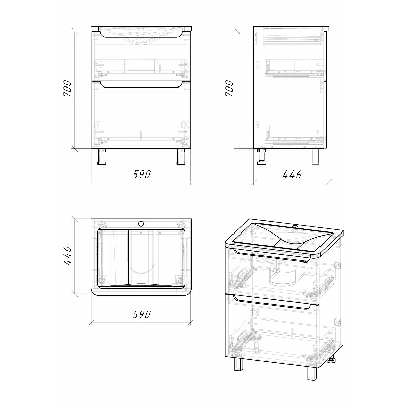 Тумба GROSSMAN напольная 