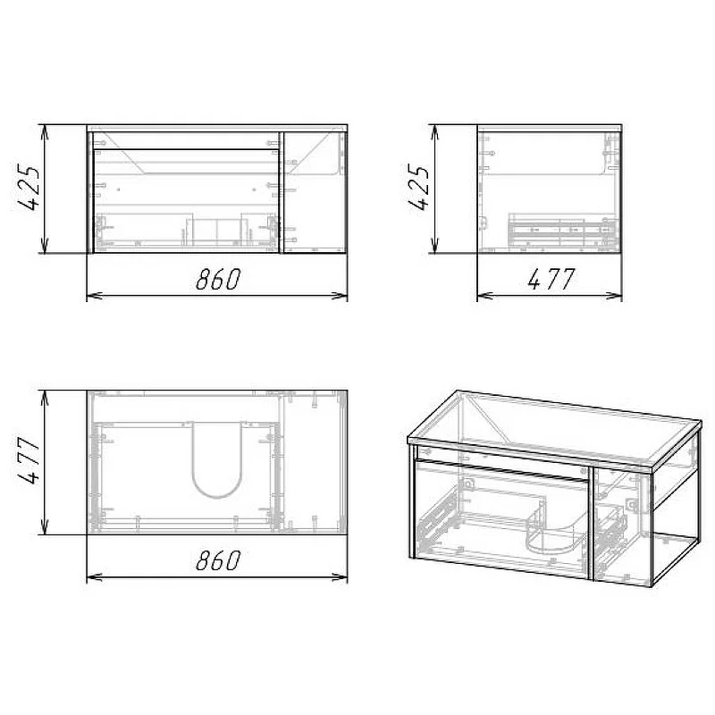 Тумба GROSSMAN подвесная 