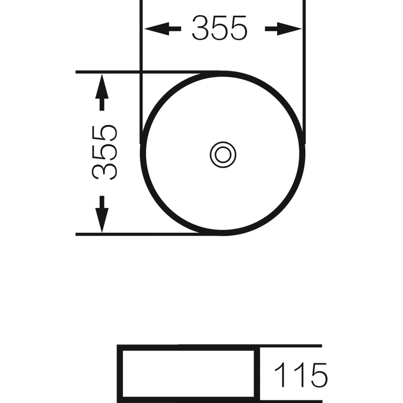 Раковина Grossman GR-5020SW (355*355*115) СЕРЕБРО БЕЛАЯ внутри