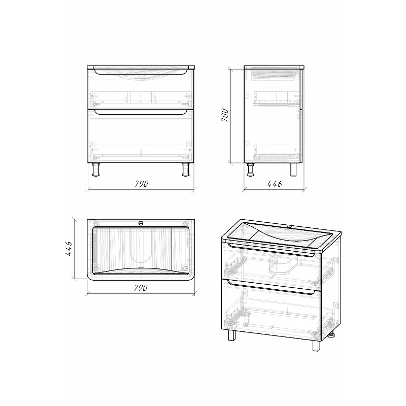 Тумба GROSSMAN напольная 