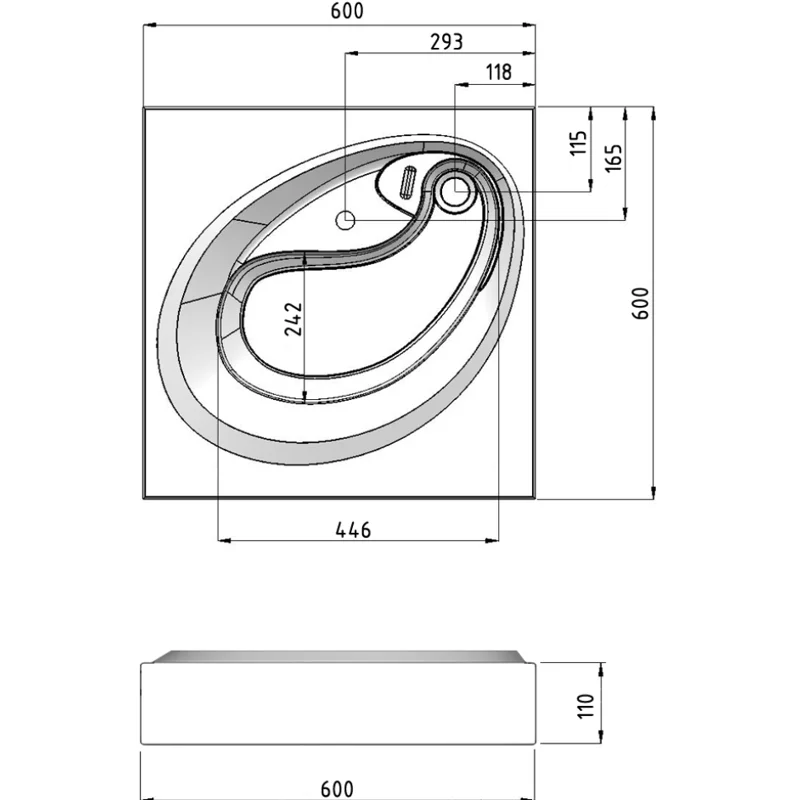 Раковина Grossman Alvaro 60 1606001 на стиральную машину Белая