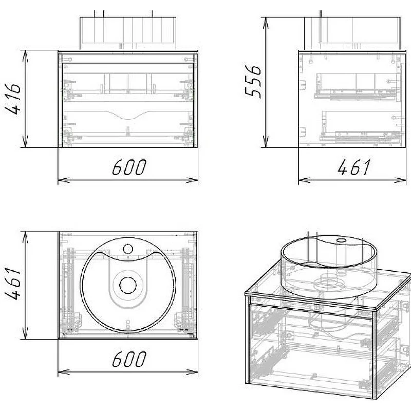 Тумба GROSSMAN подвесная 