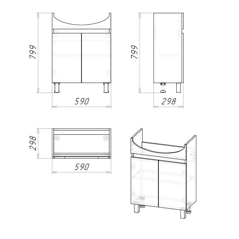 Тумба GROSSMAN напольная 