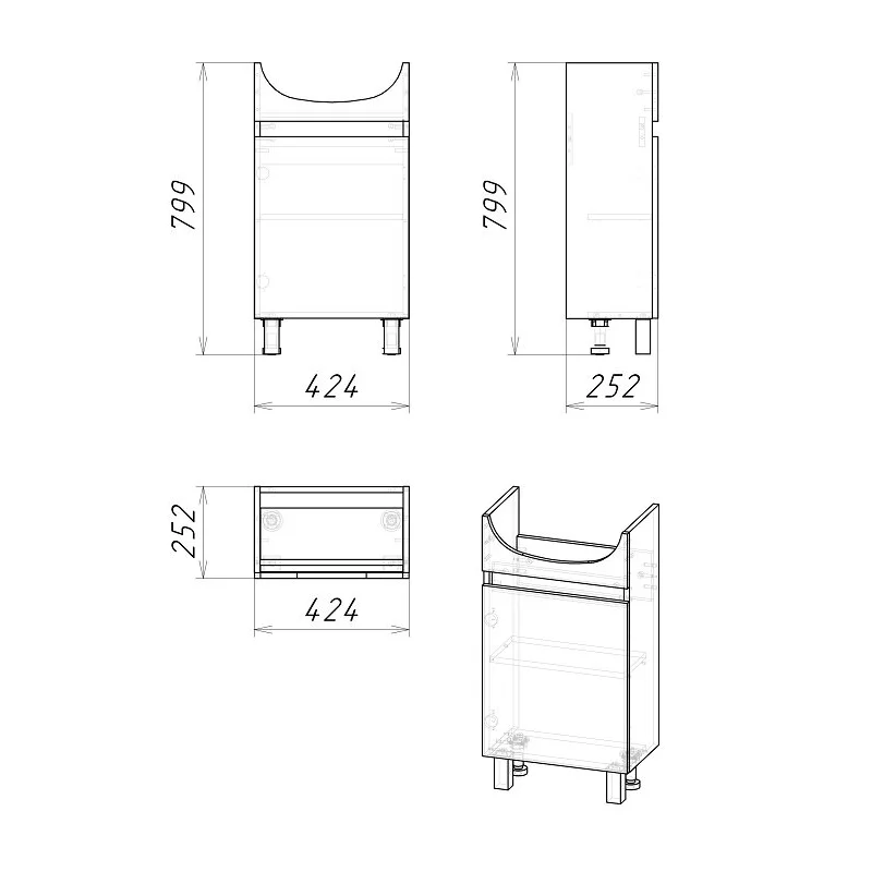 Тумба GROSSMAN напольная 