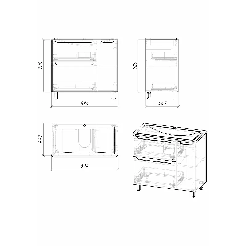 Тумба GROSSMAN напольная 