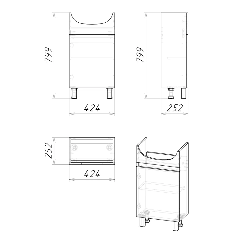 Тумба GROSSMAN напольная 