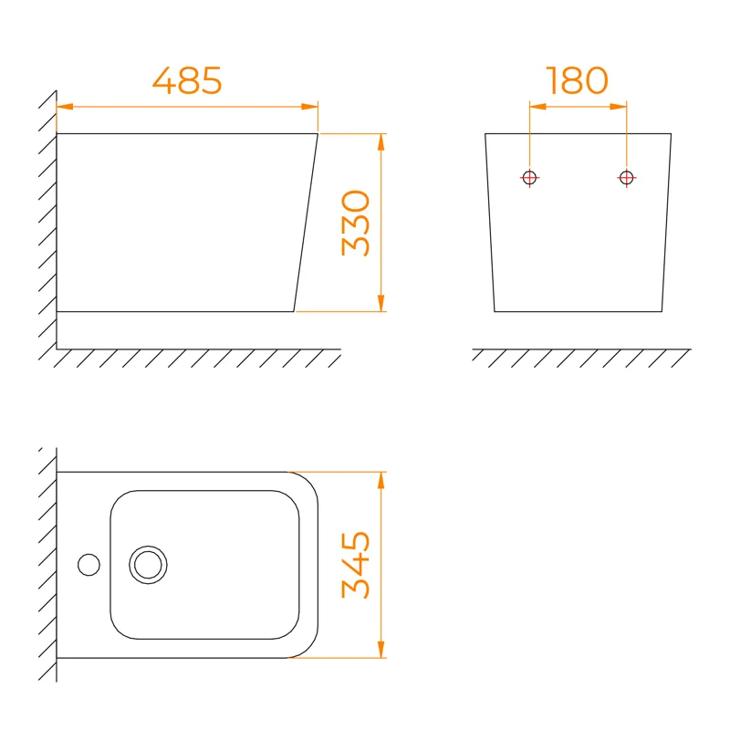 Биде подвесное RGW SW-81 65430281-01, белый