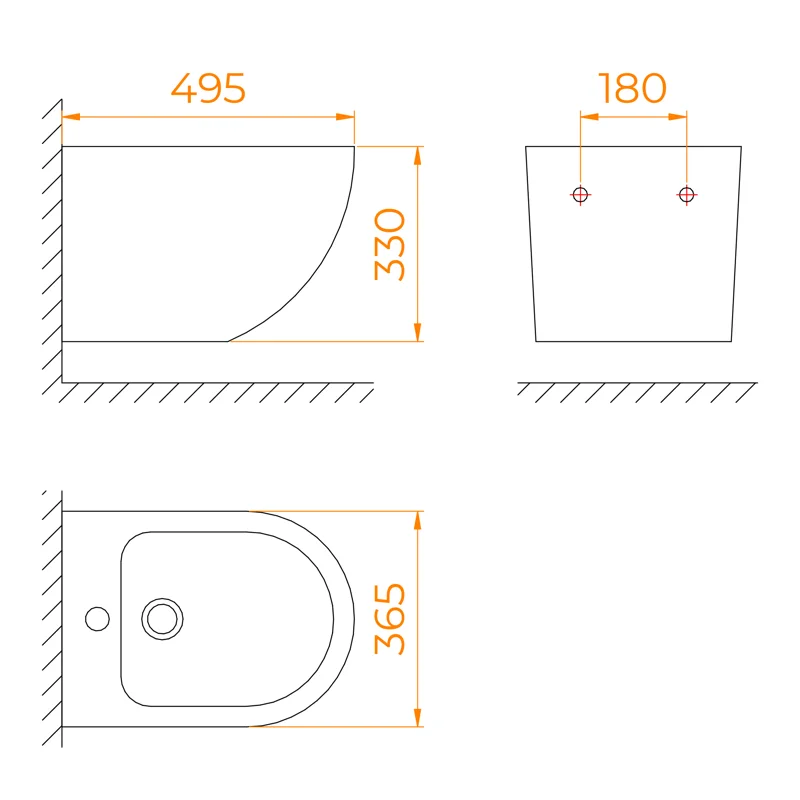 Биде RGW SW-80 65430280-01 подвесное Белое