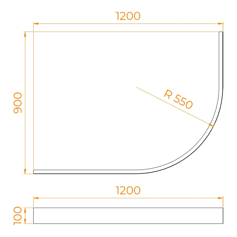 Экран для душевого поддона RGW N (Асимметричный)