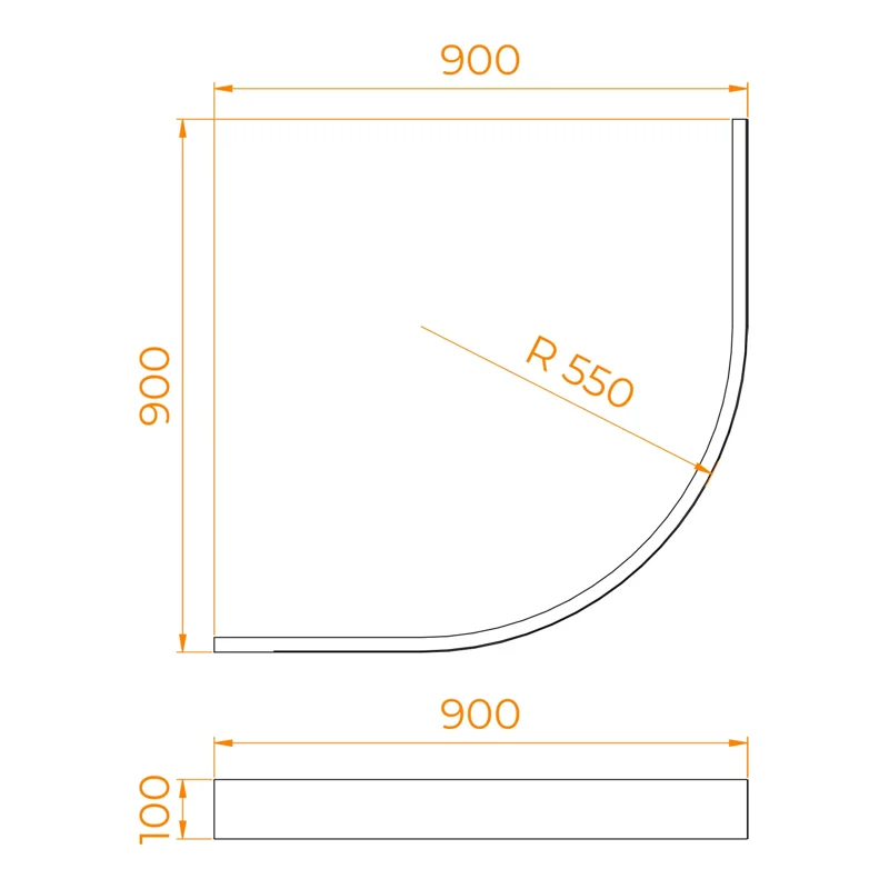 Экран для душевого поддона RGW N (Полукруг)
