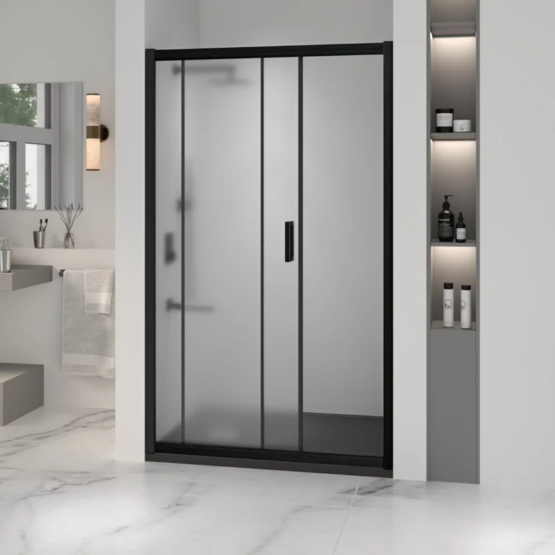 Душевая дверь в нишу RGW PA-016 B Passage 350801614-24, 140 см, стекло матовое, профиль черный