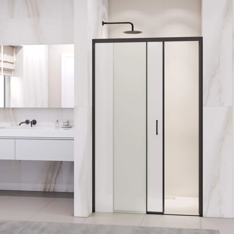 Душевая дверь RGW Passage PA-017, 350801717-24, 170 х 195 см, стекло матовое, профиль черный