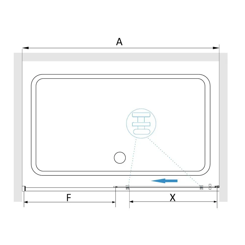 Душевая дверь RGW Stilvoll SV-12G 100 32321210-16 профиль Золото стекло прозрачное