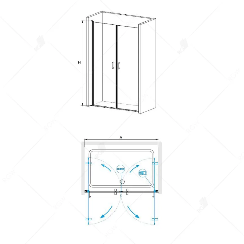 Душевая дверь RGW Leipzig 06120600-11 100х195 стекло прозрачное профиль хром глянцевый