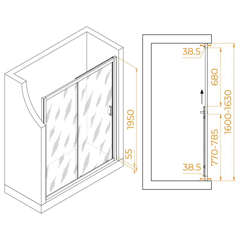 Душевая дверь RGW PA-016