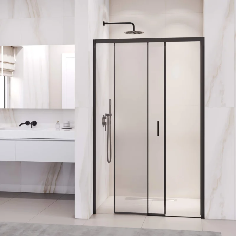 Душевая дверь RGW PA-017B, 150 х 195 см, стекло прозрачное, профиль черный, 350801715-14