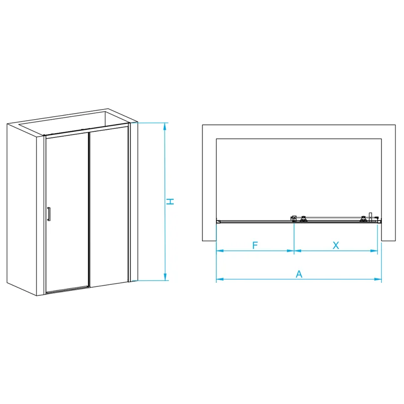 Комплект: Душевая дверь RGW PA-017 + поддон RGW ST W + сифон RGW S-010