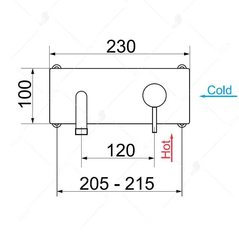 Смеситель RGW Shower Panels SP 45-10 B, 21140545-04, для раковины, черный
