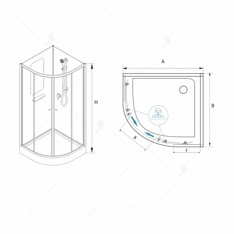 Душевая кабина RGW Andaman AN-208, 100 x 100 см, стекла прозрачные, профиль сатин (матовый хром), 381320800-12
