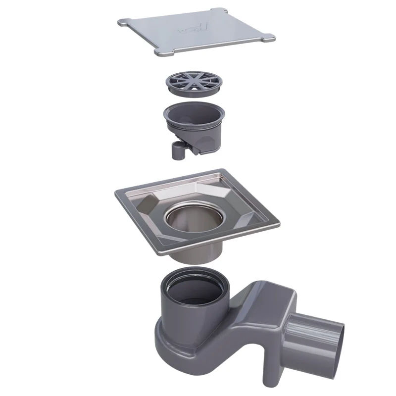 Душевой трап RGW Shower Drain SDR-13, 11 х 11 см, решетка хром, 47211311-01