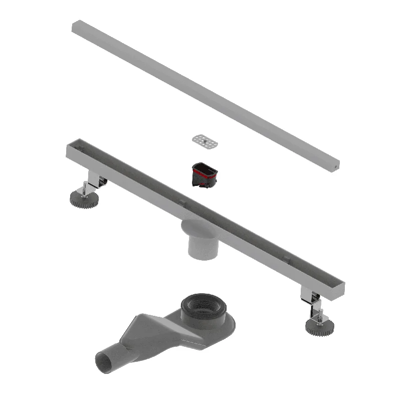 Дренажный канал RGW SDR-51Gr 76215180-11, 80 см, под плитку, цвет серый