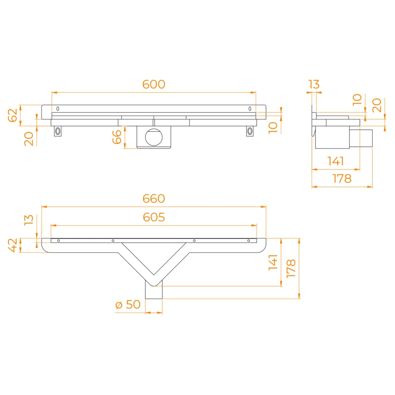 Душевой трап RGW SDR-60