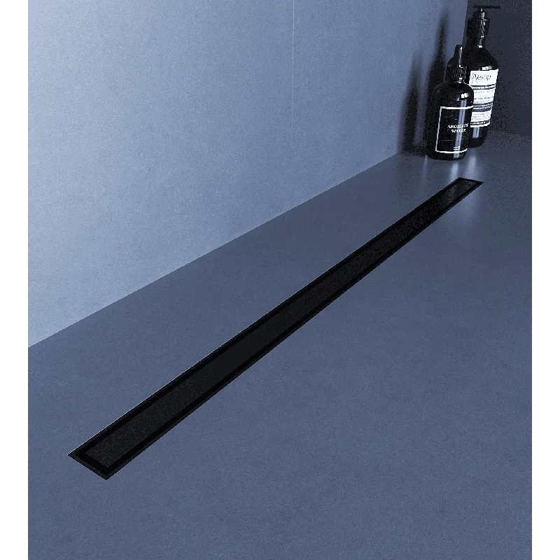 Дренажный канал RGW SDR-51B 76215180-04, 80 см, под плитку, цвет черный