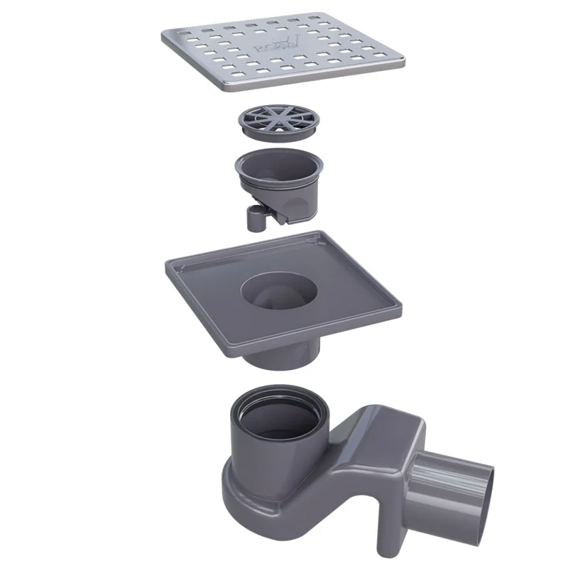 Душевой трап RGW Shower Drain SDR-14, 11 х 11 см, решетка хром, 47211411-01