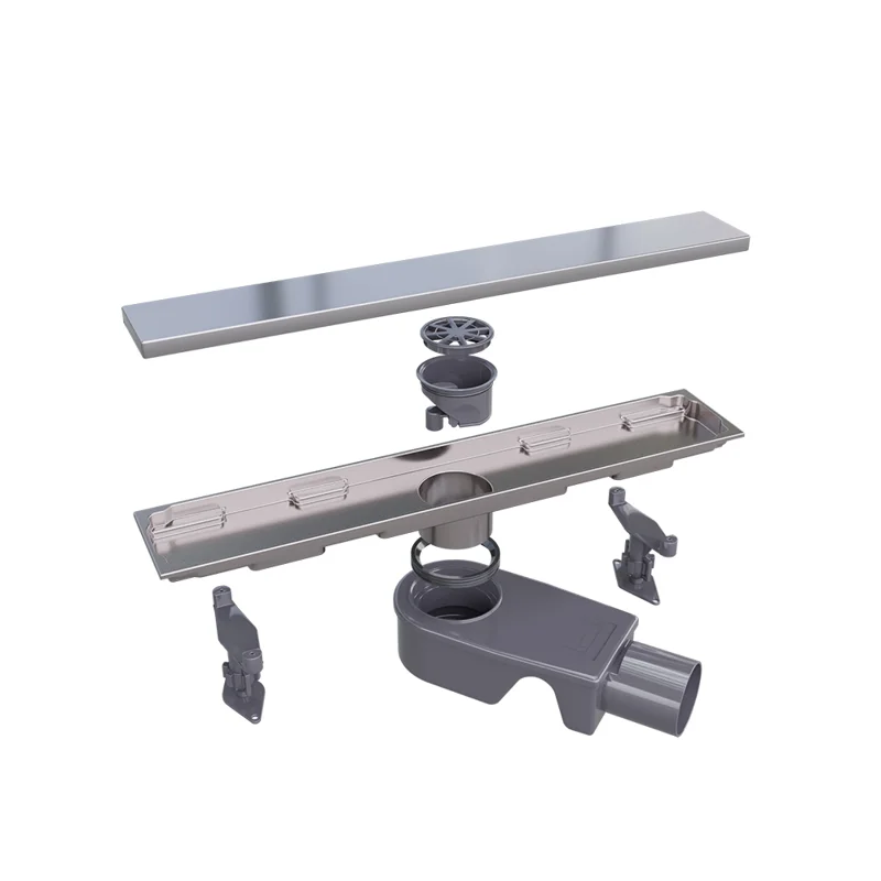 Дренажный канал RGW Shower Drain SDR-22, 40 см, решетка под плитку хром, 47212240-01