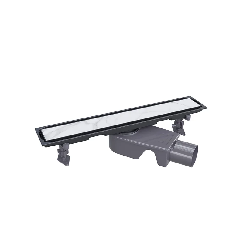 Дренажный канал RGW Shower Drain SDR-22B, 40 см, решетка под плитку черная, 47212240-04