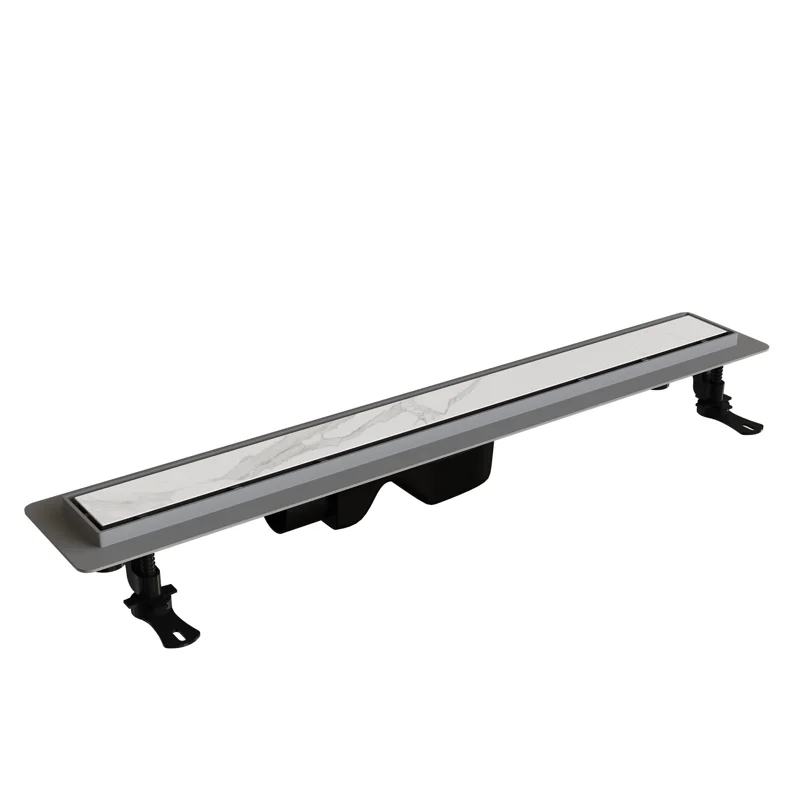 Дренажный канал RGW Drain Leo-21-60 60212160-01, 60 см, с решеткой под плитку, хром