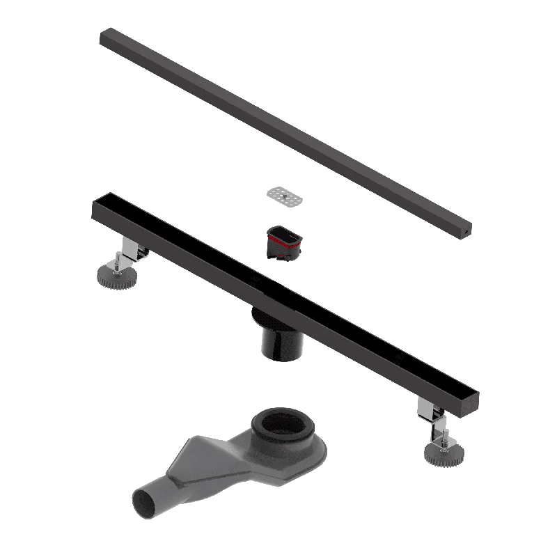 Дренажный канал RGW SDR-51B 76215180-04, 80 см, под плитку, цвет черный