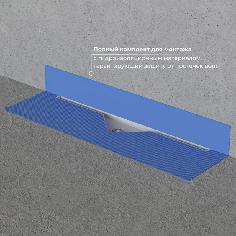 Дренажный канал RGW SDR-60 21216000-011, 60 см, решетка под плитку, хром