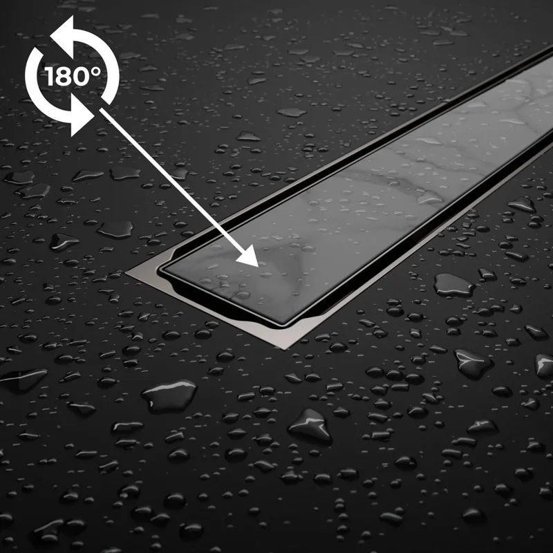 Дренажный канал RGW Shower Drain SDR-22, 40 см, решетка под плитку хром, 47212240-01