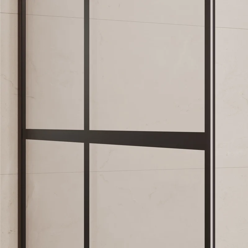 Душевая стенка RGW Walk In WA-011B, 90 х 200 см, стекло прозрачное, профиль черный, 35101190-84