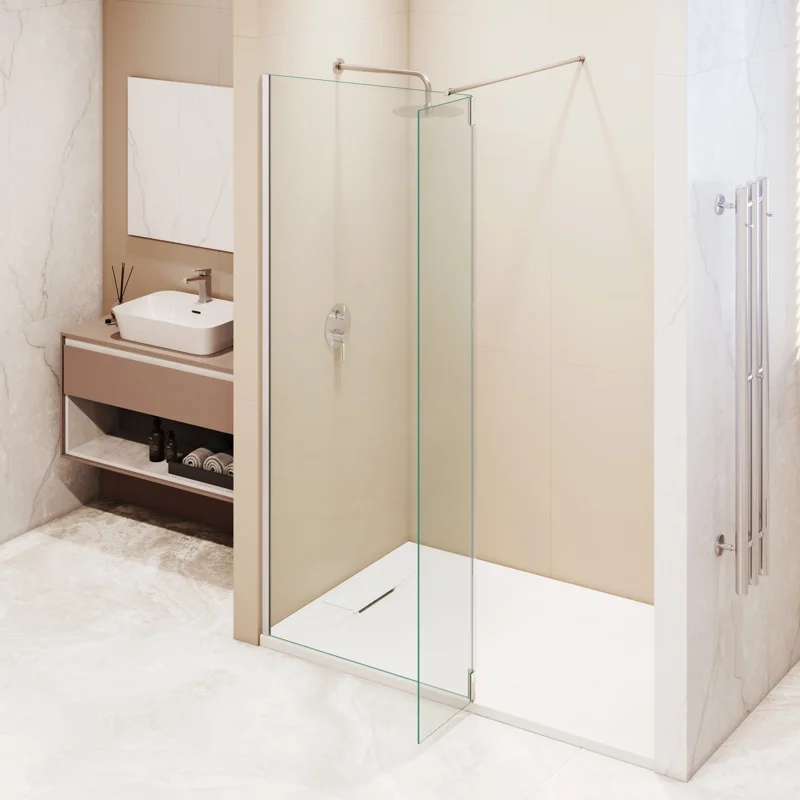 Душевой уголок RGW WA-050 (WA-002 + Z-070) Walk In 351005063-11, 120 x 60 см, распашная створка, стекло прозрачное, профиль хром