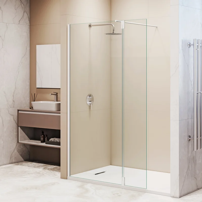 Душевая перегородка RGW Walk In 351005143-15 140х195 стекло прозрачное профиль белый