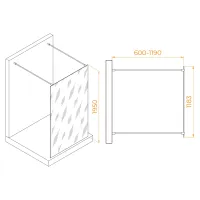 Душевая перегородка RGW WA-016Gb