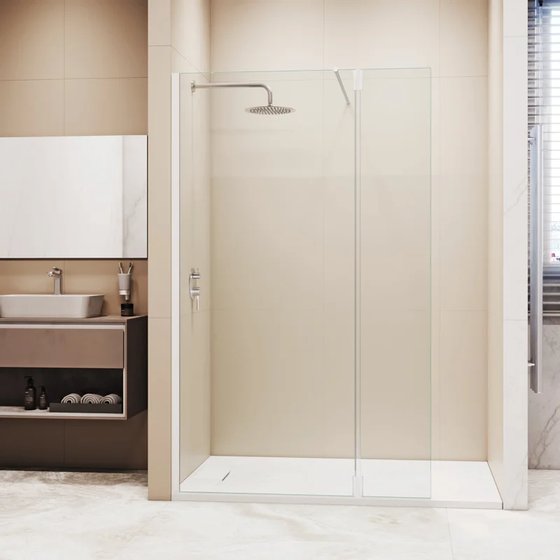 Душевая перегородка RGW Walk In 351005103-15 100х195 стекло прозрачное профиль белый