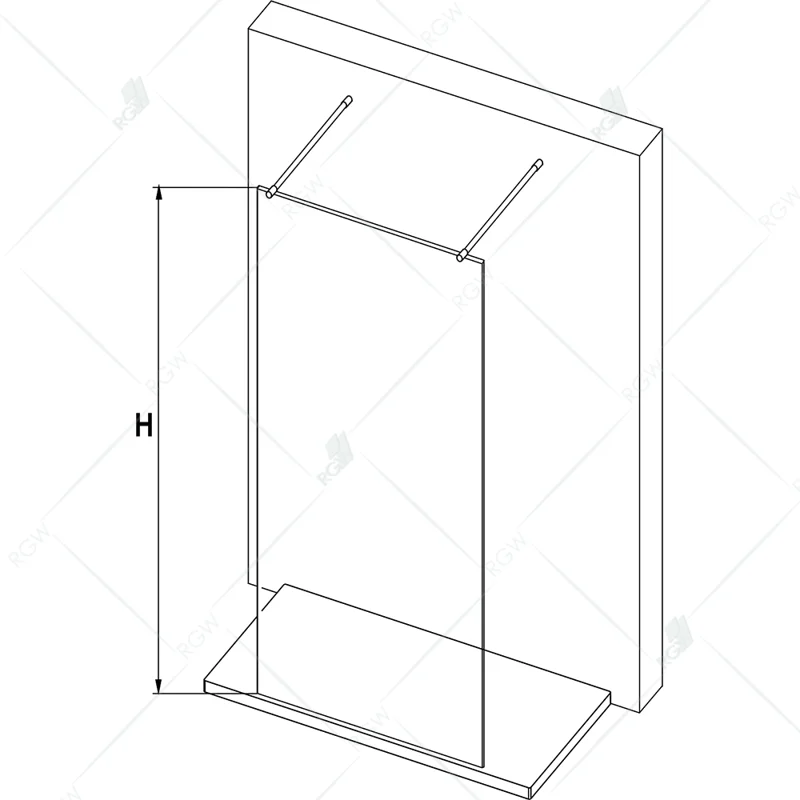 Душевая стенка RGW WA-016 Walk In, 100 см, стекло прозрачное, профиль хром, 35101610-11