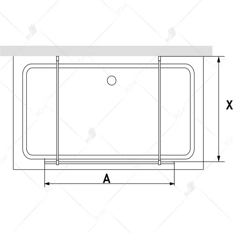 Душевая стенка RGW WA-016 Walk In, 100 см, стекло прозрачное, профиль хром, 35101610-11
