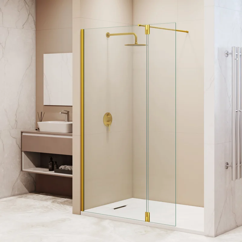 Душевая перегородка RGW Walk In 351005123-16 120х195 стекло прозрачное профиль золото глянцевое