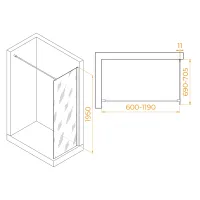 Душевая перегородка RGW WA-002B