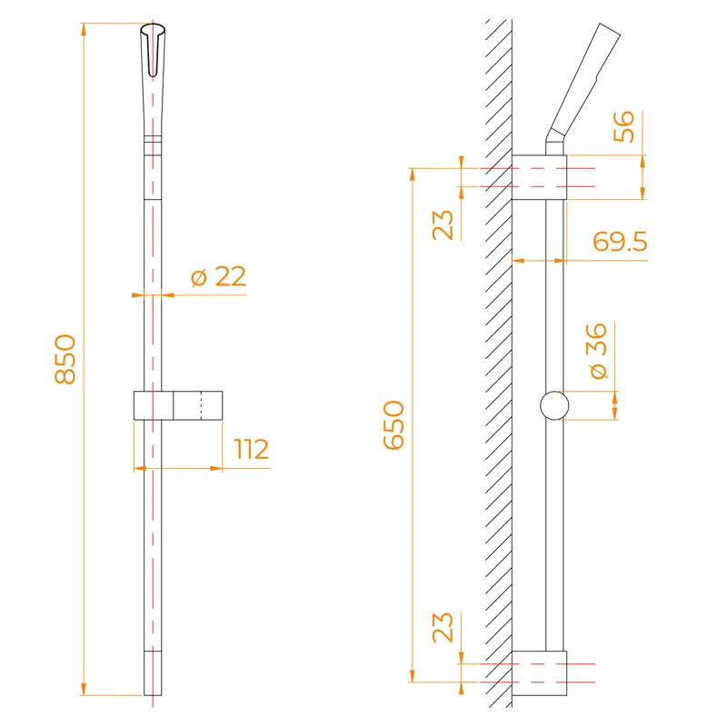 Душевая стойка RGW Shower Panels 301401253-01 настенная цвет хром