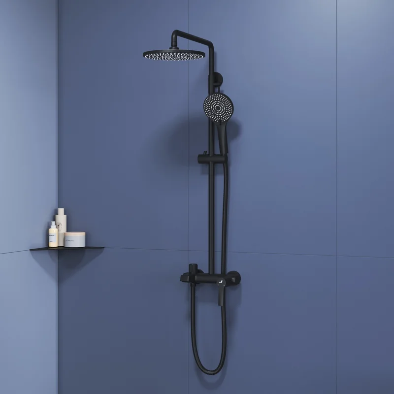 Душевая стойка RGW Shower Panels 51140131-04 настенная цвет черный