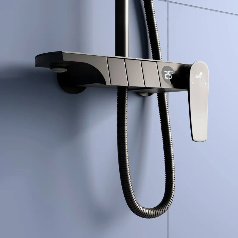 Душевая стойка RGW Shower Panels 51140133-04 настенная цвет черный