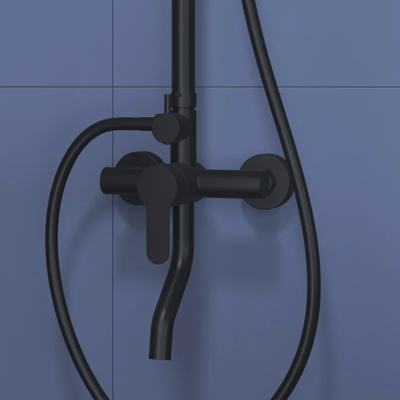 Душевая стойка RGW Shower Panels 59140124-04 настенная цвет черный