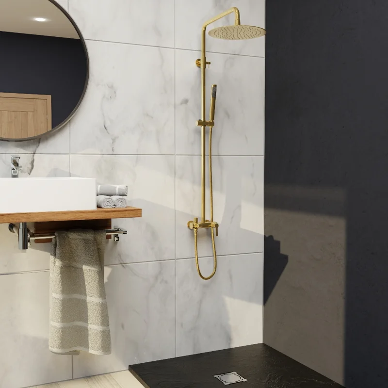 Душевая стойка RGW Shower Panels 51140131-06 настенная цвет золото